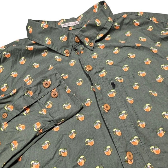Duluth Trading Co Other - Duluth Trading Co Untucked Shirt Mens XL Green Moscow Mule Cocktail Slim Fit‎